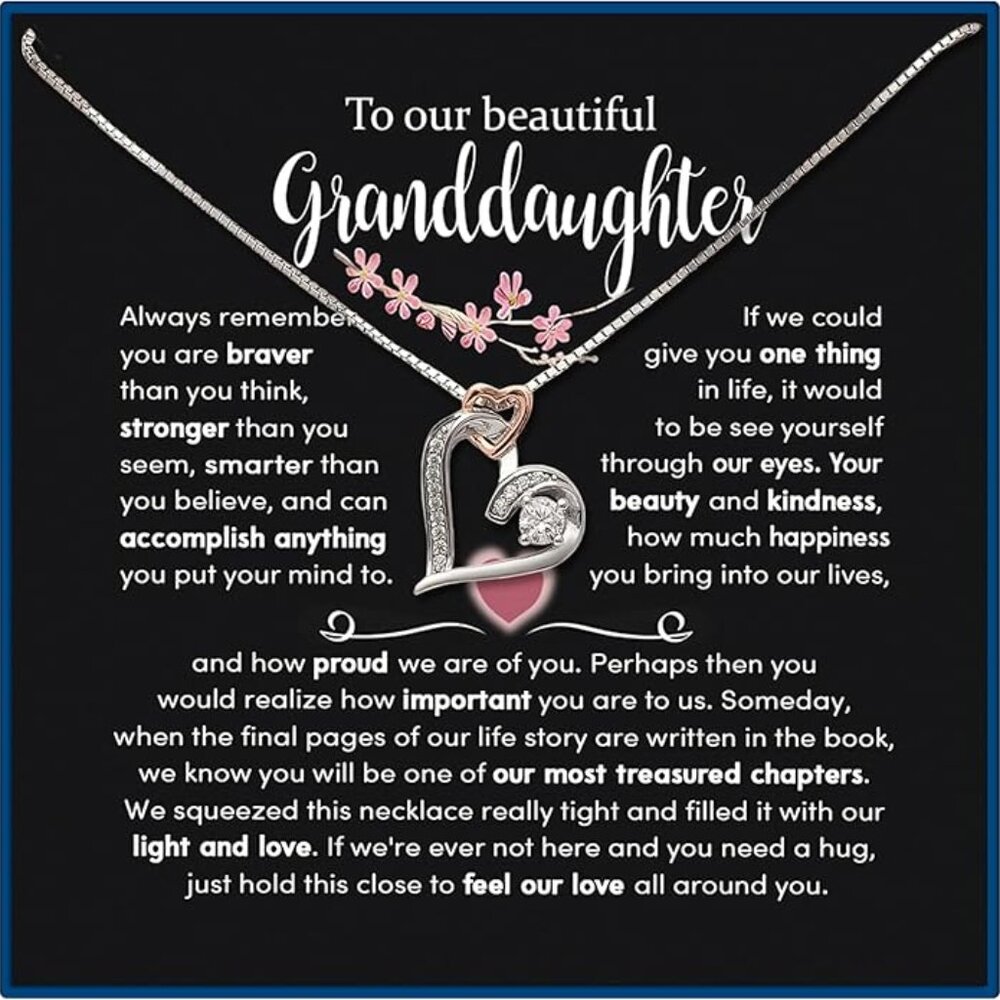 Granddaughter Necklace from Grandma Sterling Silver Forever Love NWT